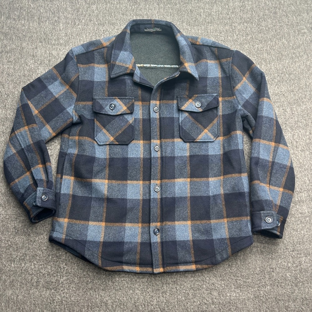 Paisley & Gray Jacket Mens XL Plaid Wool‎ Blend Slim Fit Shacket Pockets Buffalo